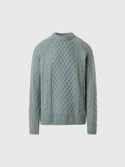 Outlet^North Sails 'Cable-knit Jumper MINERAL BLUE