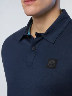 Polo Shirts^North Sails Cotton And TENCEL NAVY BLUE