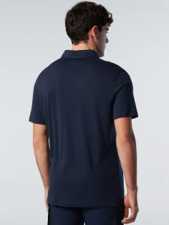 Outlet^North Sails 'Cotton And Tencel Polo Shirt NAVY BLUE