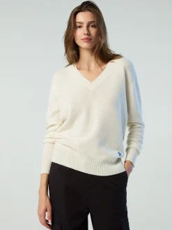 Outlet^North Sails 'Eco Cashmere V-neck Sweater MARSHMALLOW