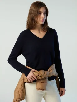 Outlet^North Sails 'Eco Cashmere V-neck Sweater NAVY BLUE