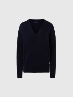 Outlet^North Sails 'Eco Cashmere V-neck Sweater NAVY BLUE