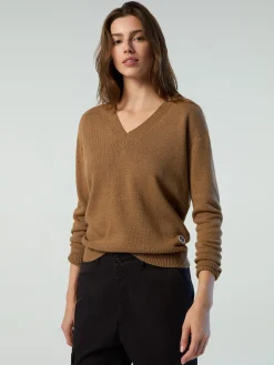 Outlet^North Sails 'Eco Cashmere V-neck Sweater CAMEL