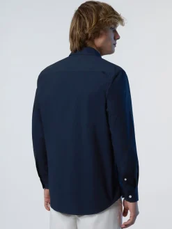 Shirts^North Sails 'Eco Stretch Poplin Shirt NAVY BLUE