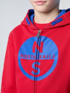 Sweatshirts & Hoodies^North Sails 'Full-zipper Hoodie With Maxi Logo RED