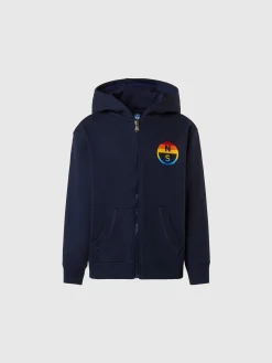 Sweatshirts & Hoodies^North Sails 'Full-zipper Hoodie With Rainbow Prints NAVY BLUE