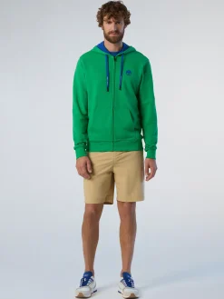Sweatshirts & Hoodies^North Sails 'Full-zipper Hoodie With Rubber Logo GREEN BEE