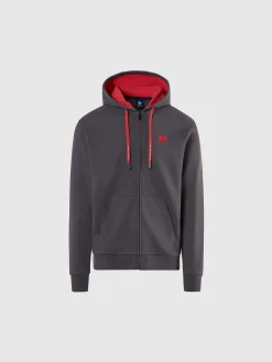Sweatshirts & Hoodies^North Sails 'Full-zipper Hoodie With Rubber Logo IRON GREY