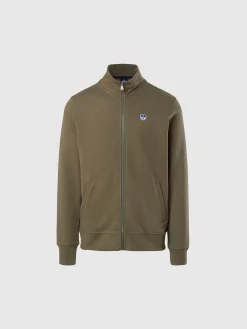 Sweatshirts & Hoodies^North Sails 'Full-zipper Sweatshirt With Logo Patch DUSTY OLIVE