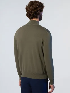 Sweaters & Cardigans^North Sails 'High-neck Zipper Sweater DUSTY OLIVE