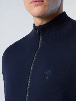 Sweaters & Cardigans^North Sails 'High-neck Zipper Sweater NAVY BLUE