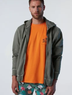 Sweatshirts & Hoodies^North Sails 'Hoodie With Palm Tree Print DUSTY OLIVE