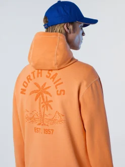 Sweatshirts & Hoodies^North Sails 'Hoodie With Palm Tree Print TANGERINE