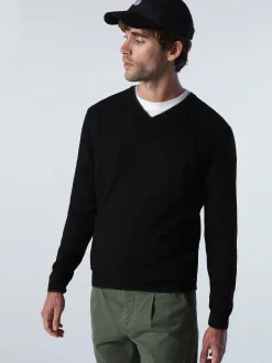 Outlet^North Sails 'Jumper With V-neck BLACK