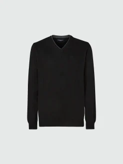 Outlet^North Sails 'Jumper With V-neck BLACK