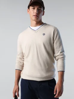 Outlet^North Sails 'Jumper With V-neck BUTTER