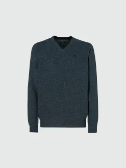Outlet^North Sails 'Jumper With V-neck DARK GREY MELANGE