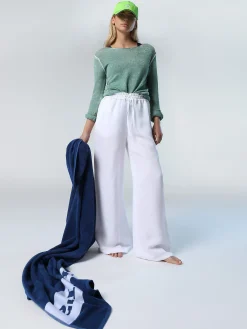 Outlet^North Sails 'Linen And Tencel Trousers WHITE
