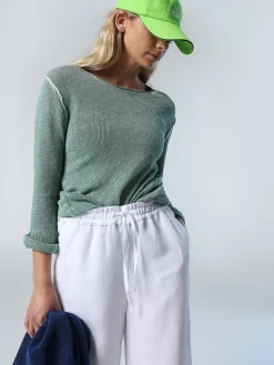 Outlet^North Sails 'Linen And Tencel Trousers WHITE