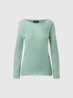 Outlet^North Sails 'Linen Boat-neck Top GRANITE GREEN
