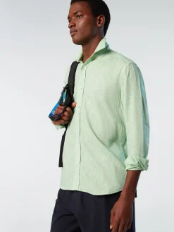 Outlet^North Sails 'Linen Shirt GARDEN GREEN