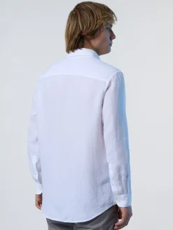 Shirts^North Sails 'Long-sleeved Linen Shirt WHITE