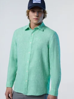 Shirts^North Sails 'Long-sleeved Linen Shirt SPRING BUD