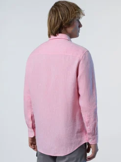 Shirts^North Sails 'Long-sleeved Linen Shirt TANGERINE