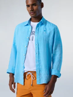 Shirts^North Sails 'Long-sleeved Linen Shirt ACQUARIUS