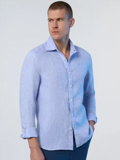 Shirts^North Sails 'Long-sleeved Linen Shirt LIGHT BLUE
