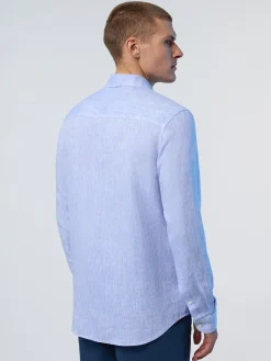 Shirts^North Sails 'Long-sleeved Linen Shirt LIGHT BLUE