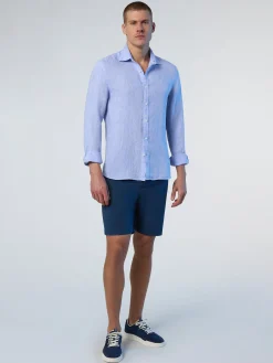 Shirts^North Sails 'Long-sleeved Linen Shirt LIGHT BLUE