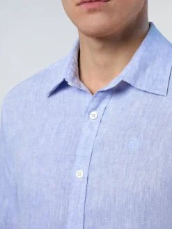 Shirts^North Sails 'Long-sleeved Linen Shirt LIGHT BLUE