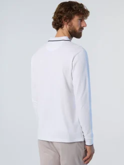 Polo Shirts^North Sails 'Long-sleeved Polo Shirt With Logo Collar WHITE