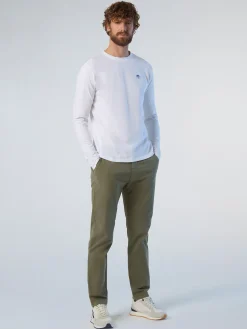 T-shirts^North Sails 'Long-sleeved T-shirt With Logo Patch WHITE