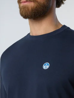 T-shirts^North Sails 'Long-sleeved T-shirt With Logo Patch NAVY BLUE