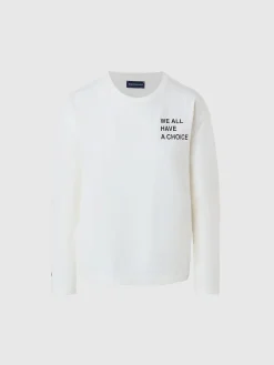 Outlet^North Sails 'Long-sleeved T-shirt With Slogan Prints MARSHMALLOW