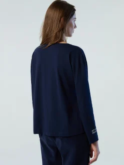 Outlet^North Sails 'Long-sleeved T-shirt With Slogan Prints NAVY BLUE