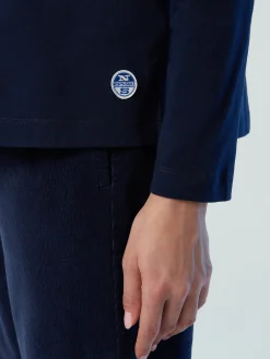 Outlet^North Sails 'Long-sleeved T-shirt With Slogan Prints NAVY BLUE