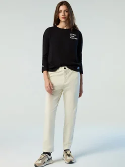 Outlet^North Sails 'Long-sleeved T-shirt With Slogan Prints BLACK