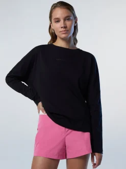 T-shirts & Tops^North Sails 'Long-sleeved T-shirt With Tonal Print BLACK