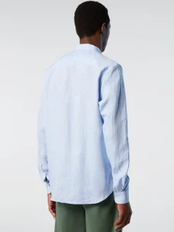Outlet^North Sails 'Mandarin Collar Shirt LIGHT BLUE