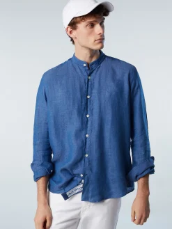 Outlet^North Sails 'Mandarin Collar Shirt DARK DENIM