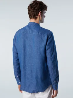 Outlet^North Sails 'Mandarin Collar Shirt DARK DENIM