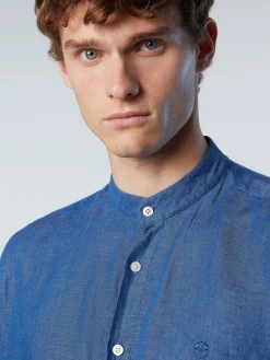 Outlet^North Sails 'Mandarin Collar Shirt DARK DENIM