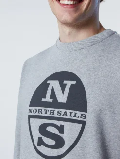 Outlet^North Sails 'Maxi Logo Sweatshirt GREY MELANGE
