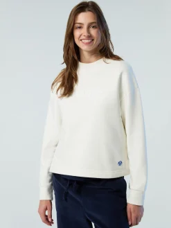 Outlet^North Sails 'Mock-neck Slogan Sweatshirt MARSHMALLOW