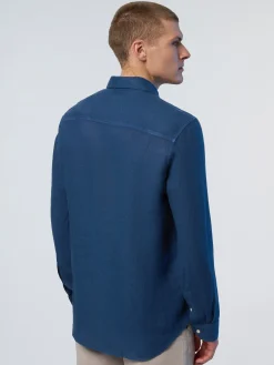 Shirts^North Sails 'Plain Linen Shirt DARK DENIM