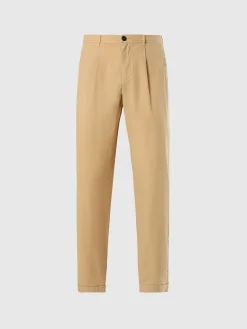 Trousers^North Sails 'Pleated Gabardine Chinos HONEY