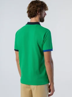 Polo Shirts^North Sails 'Polo Shirt With Collar Lettering GREEN BEE